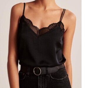 Abercrombie & Fitch Strappy Lace Trim Cami
